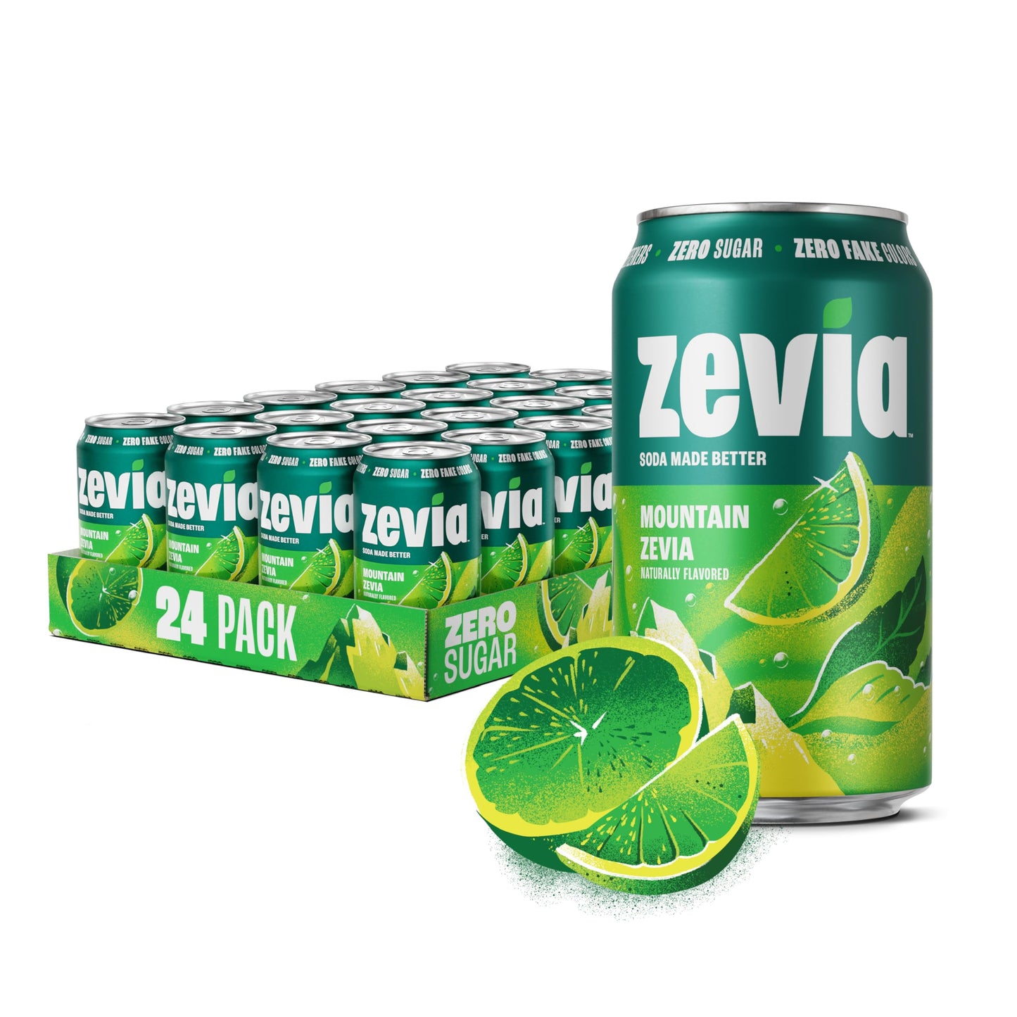 Zevia Zero Sugar Soda, Cola, 12 oz Cans (24-Pack) – Naturally Sweetened, Zero Calorie Sugar Free Soda - Non-GMO Project Verified, Gluten-Free, Vegan