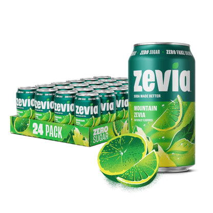 Zevia Zero Sugar Soda, Cola, 12 oz Cans (24-Pack) – Naturally Sweetened, Zero Calorie Sugar Free Soda - Non-GMO Project Verified, Gluten-Free, Vegan