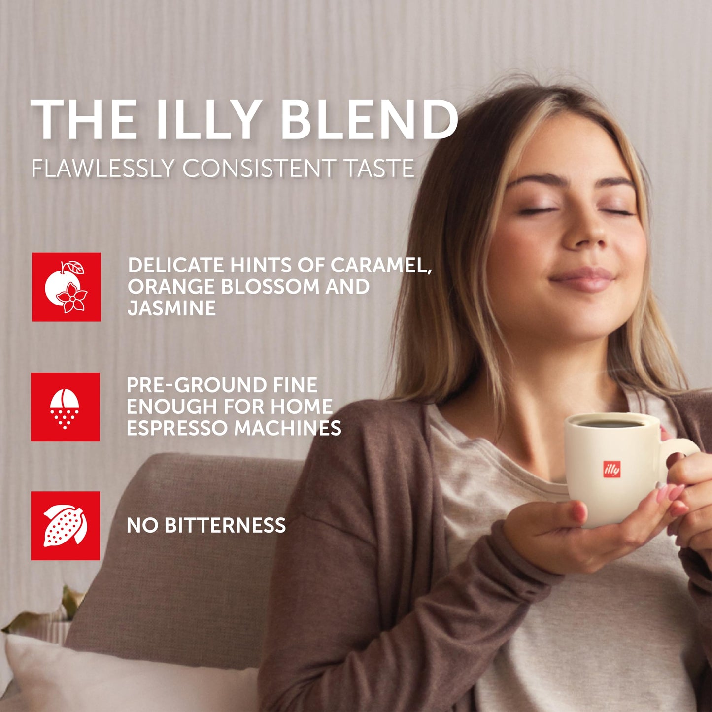 illy Intenso Ground Espresso Coffee, Bold Roast, Intense, Robust and Full Flavored With Notes of Deep Cocoa, 100% Arabica Coffee, No Preservatives, 8.8 Ounce Can (Pack of 1)