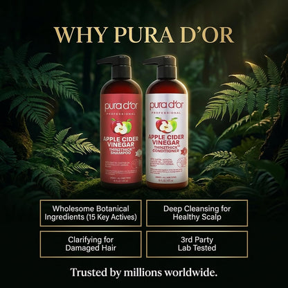 PURA D'OR Deep Moisturizing Biotin Hair Regrwoth Conditioner Thickens, Softens, & Moisturizes Dry, Frizzy, Damaged Hair w/Argan Oil, Pumpkin, Rosemary, Honeysuckle, Vitamin E, Men & Women, 16oz