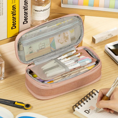 EASTHILL Big Capacity Pencil Case Large Pencil Pouch Stationery Pen Bag for Teen Girls-Green