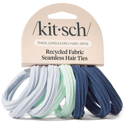 Kitsch Elastic Hair Ties No Damage | Stretchable Hair Bands - Neutral 12pcs