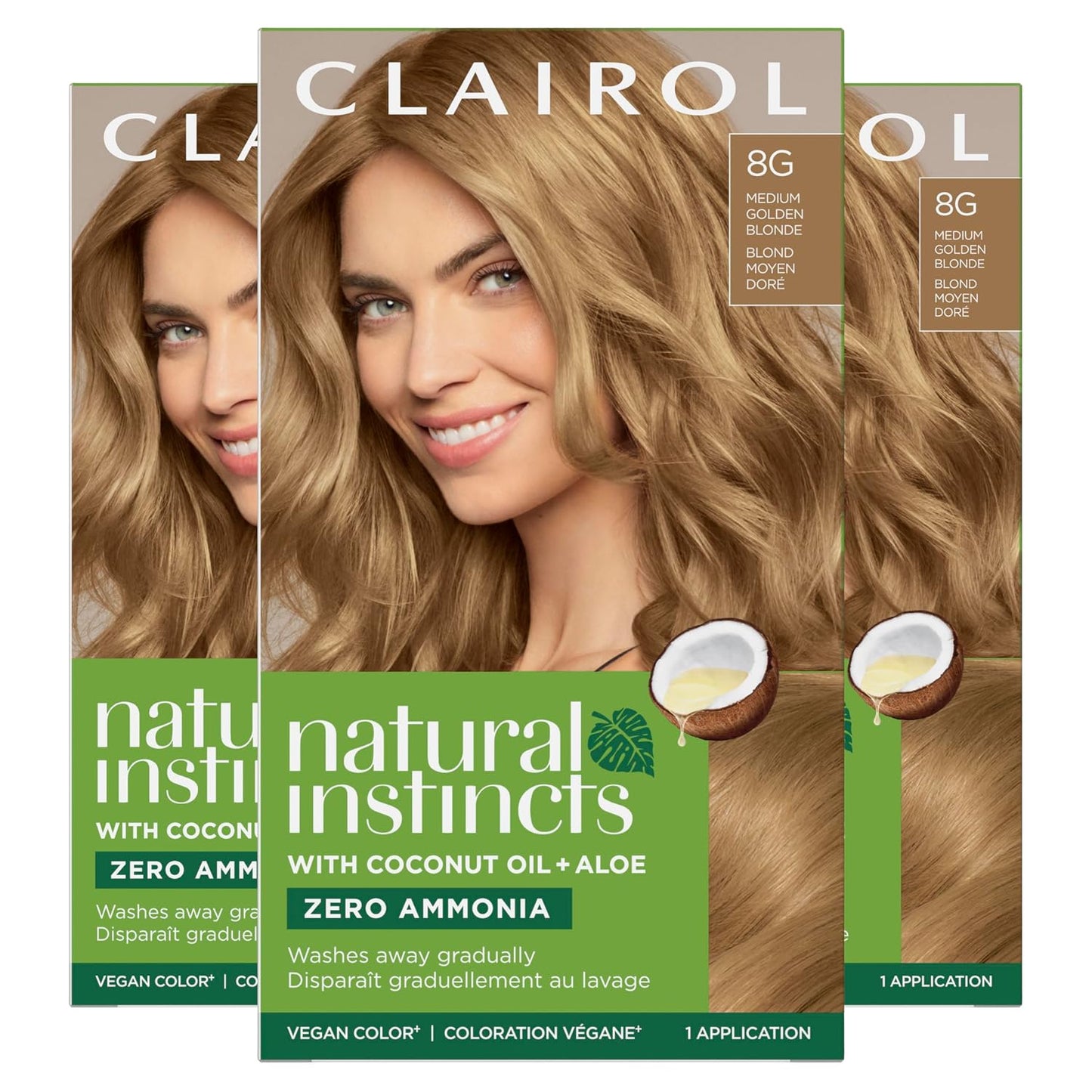 Clairol Natural Instincts Demi-Permanent Hair Dye, 4 Dark Brown | 1 Pack