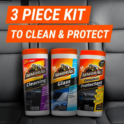 Armor All Car Interior Value Pack, 90 Count, Auto Cleaning Wipes