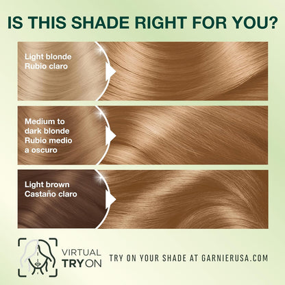 Garnier Nutrisse Ultra Crème Hair Color, Permanent Hair Dye with 100% Gray Coverage, Vegan & Cruelty-Free, 33 Darkest Golden Brown (Caramel Fudge), 1 Count