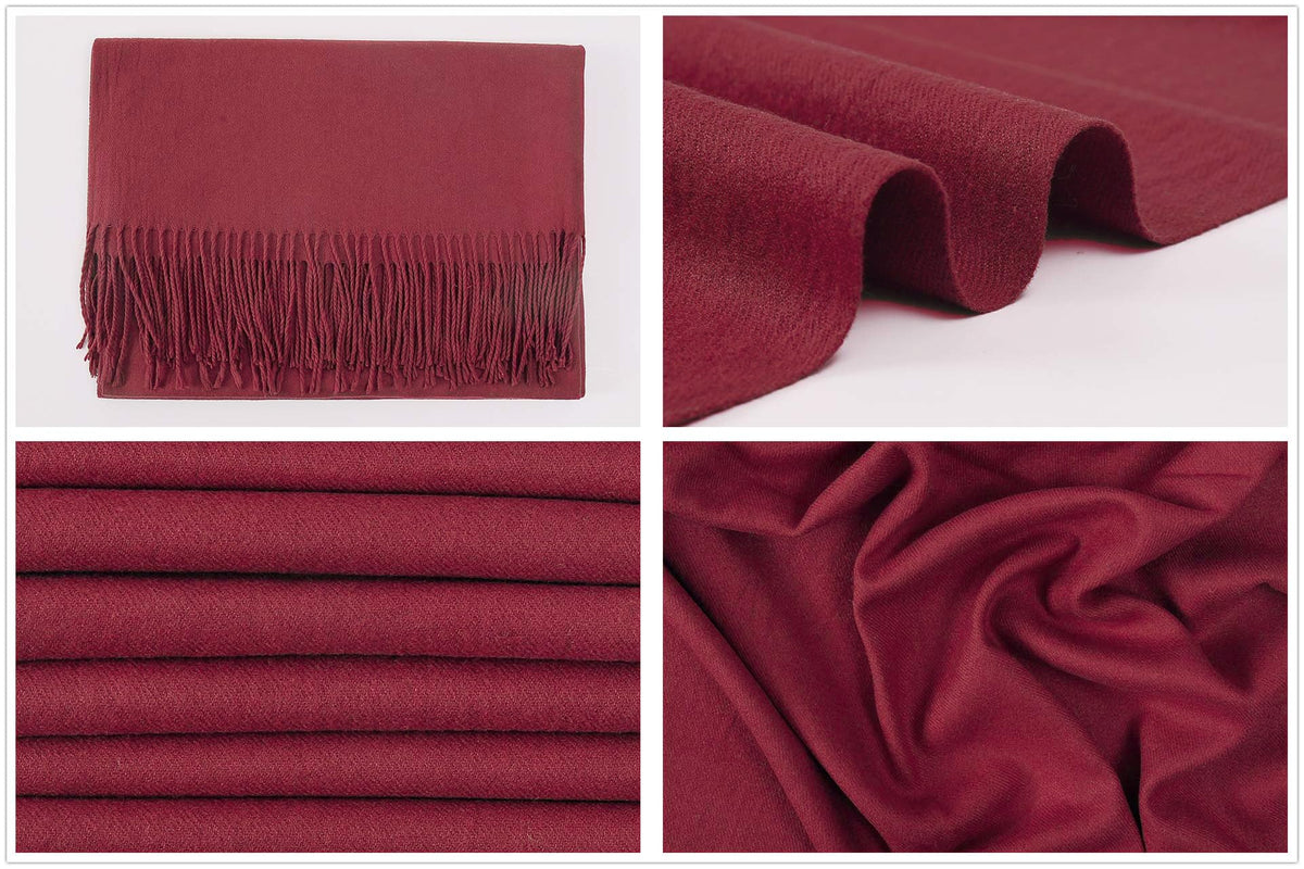 RIIQIICHY Women's Fringe Shawl Wrap Pashmina Scarf for Wedding Evening