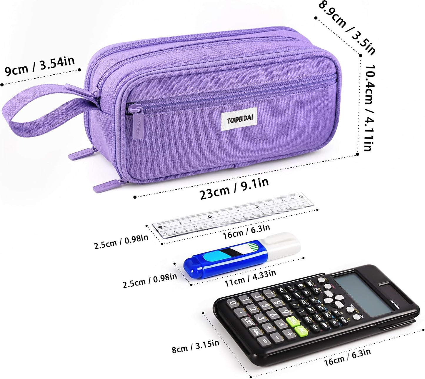 TOPBIDAI Large Pencil Case Pouch for Girls Boy Women Men Adults