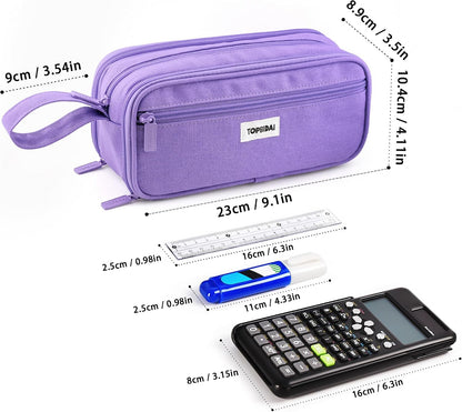TOPBIDAI Large Pencil Case Pouch for Girls Boy Women Men Adults