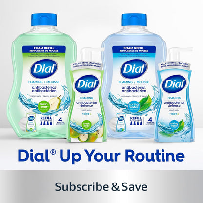 Dial Antibacterial Defense Foaming Hand Soap Refill, Spring Water, 52 Fl Oz