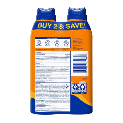 Banana Boat Sport SPF 50 Sunscreen Spray, 6 oz (2 Pack)