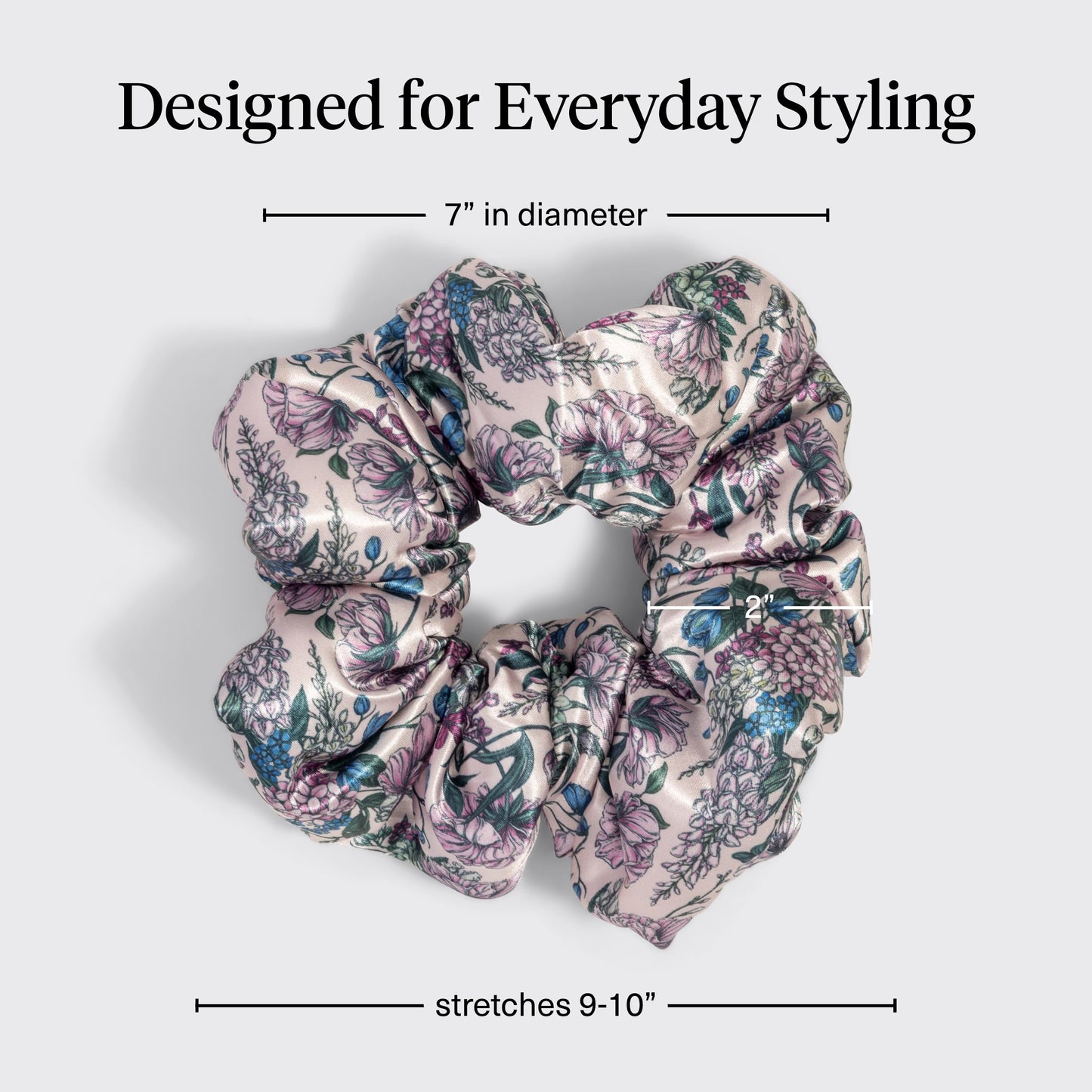 Kitsch Ultra-Petite Satin Scrunchies for Women - Eucalyptus, 6pcs