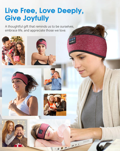 MUSICOZY Sleep Headphones Bluetooth Headband Headphones for Side Sleepers