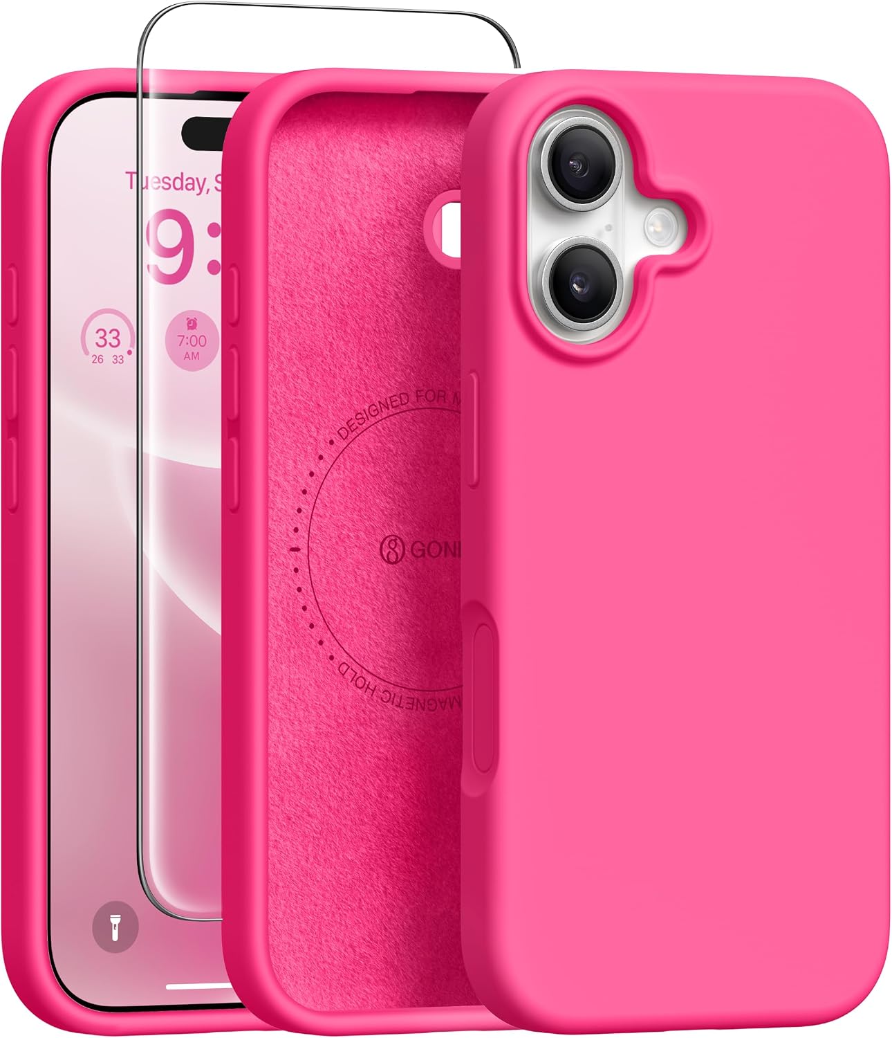 GONEZ Magnetic for iPhone 17 Pro Max Case, Silicone Cover Stone