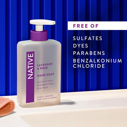 Native Liquid Hand Soap, Toasted Vanilla & Honey Scent, Non-Drying Formula for Soft, Smooth Hands, Made with Plant-Based Cleansers, Sulfate & Paraben Free, 13 oz Bottle