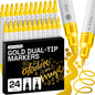 ARTISTRO Dual-Tip Acrylic Paint Marker Pens - Set of 36
