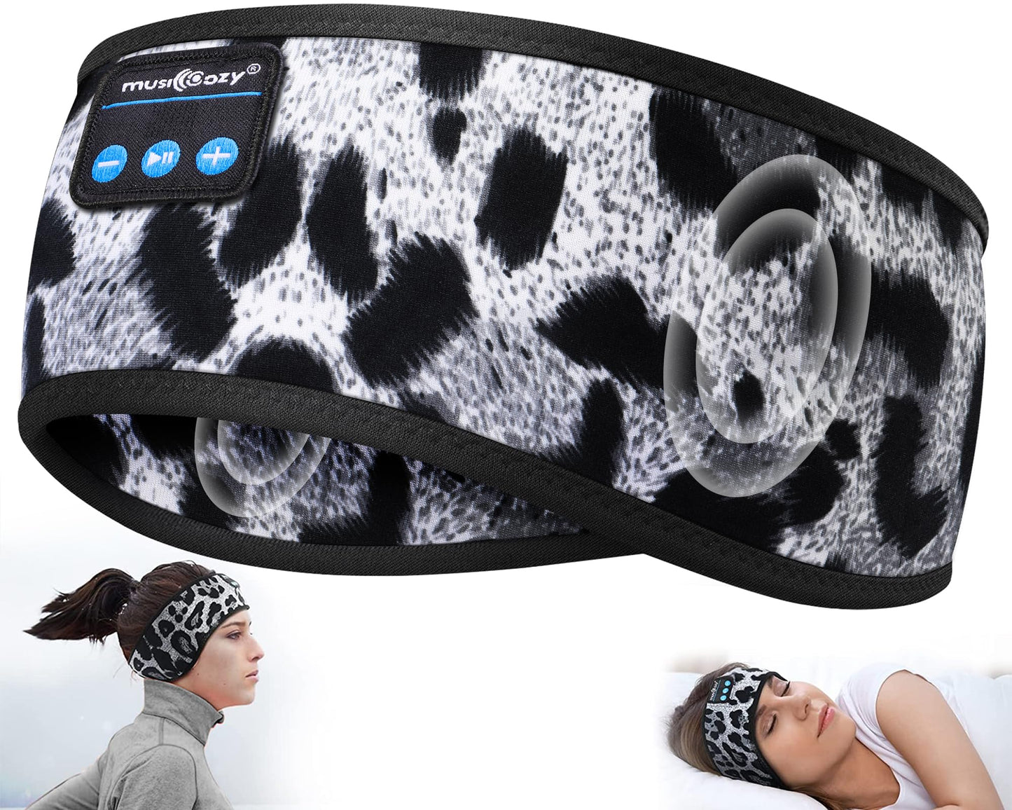 MUSICOZY Sleep Headphones Bluetooth Headband Headphones for Side Sleepers