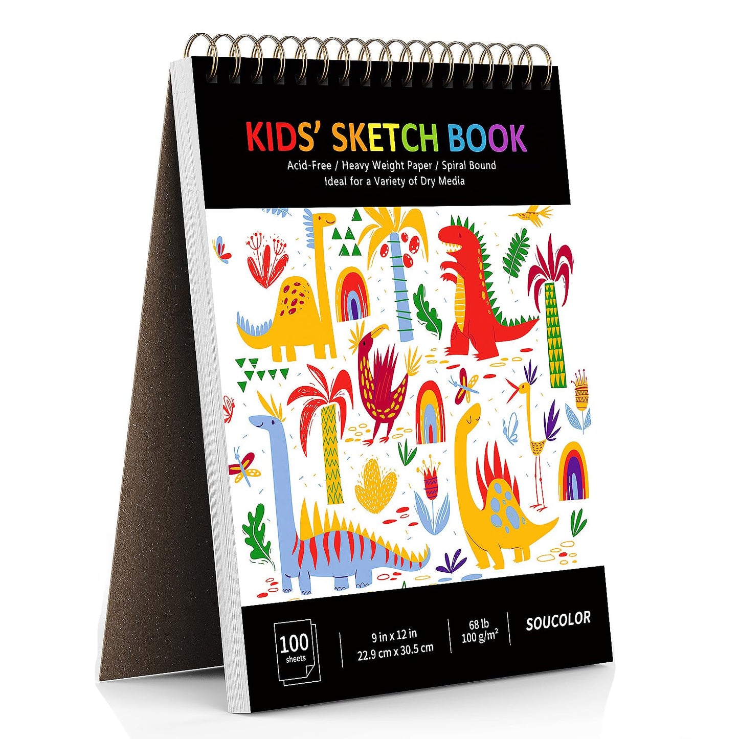 Soucolor Sketch Book 9" x 12", 100 Sheets Kids Art Sketchbook Drawing Pad