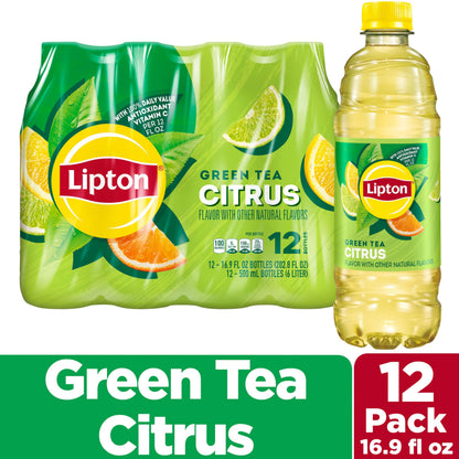 Lipton Iced Tea Lemon, 16.9 Fl Oz Bottles (Pack of 12)