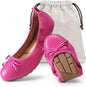 DREAM PAIRS Women's Foldable Bowknot Ballet Flats