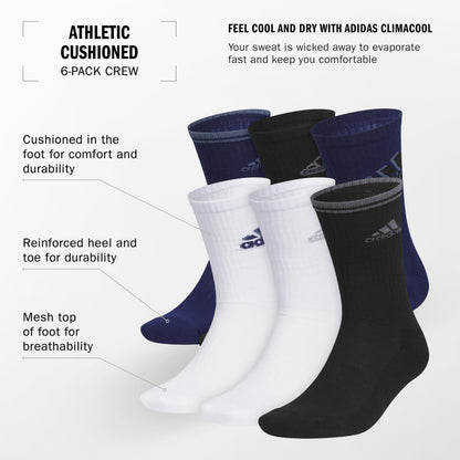 adidas Athletic Cushioned 6-Pack Crew
