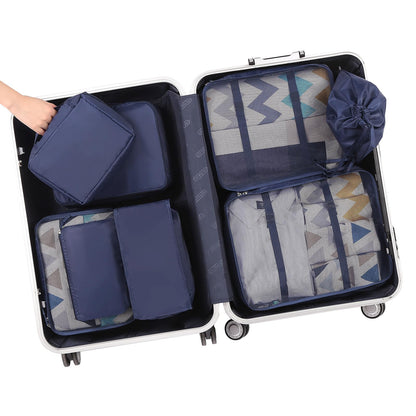 BAGAIL 8 Set Packing Cubes Luggage Packing Organizers for Travel Accessories-Cream