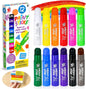 TBC The Best Crafts Paint Sticks for Kids Ages 2-8, 12 Classic Colors