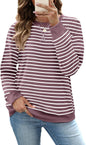 RUMIA Women's Crew Neck Sweatshirt Long Sleeve Tops for Women Fall Clothes