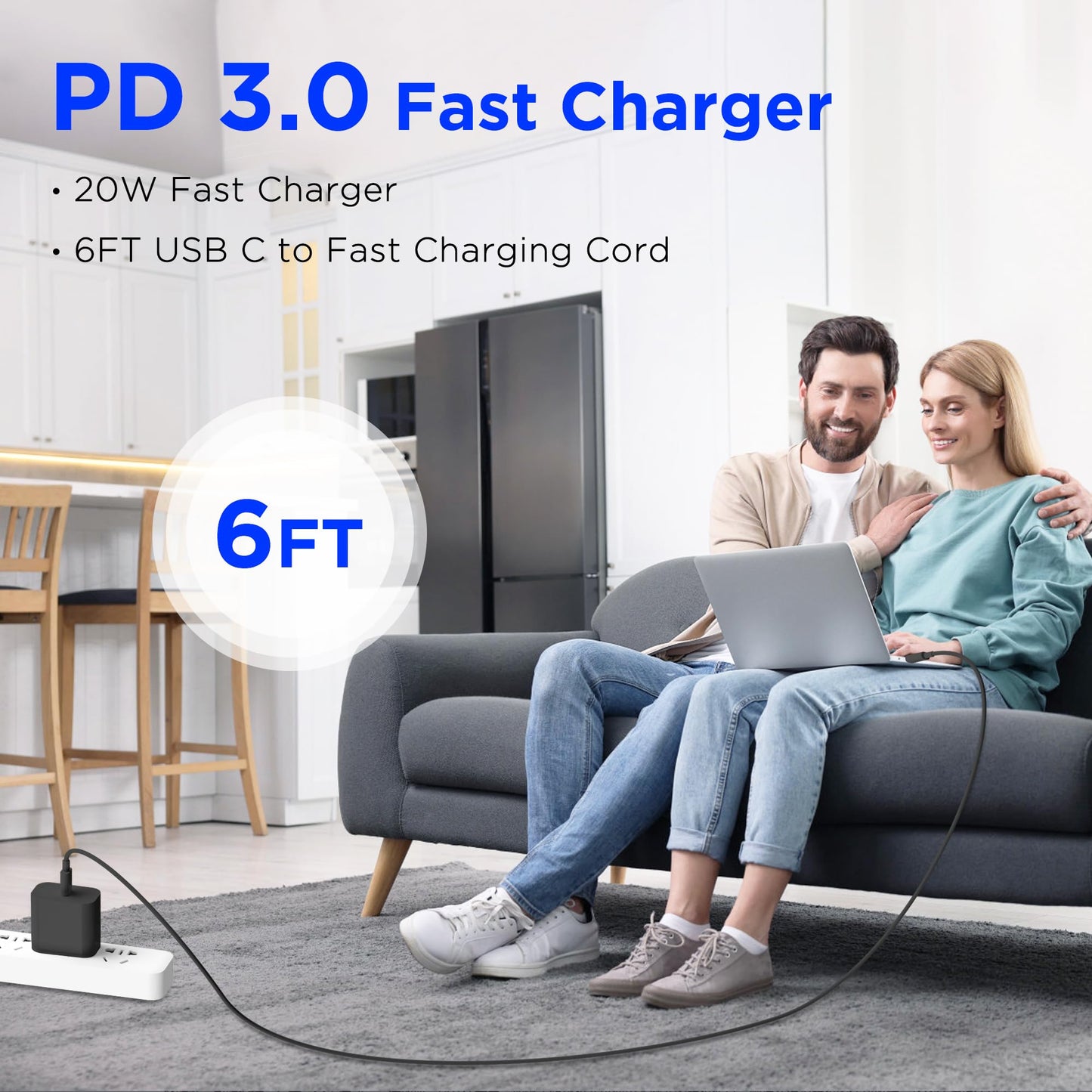 iPhone 17 16 15 Charger Fast Charging,2Pack 20W Apple iPad USB C Wall Charger Block with 6FT USB C to C Cable for iPhone 17/Pro/Pro Max/17 Air/ 16/16 Pro/16 Pro Max/15/Plus/Pro/Pro Max