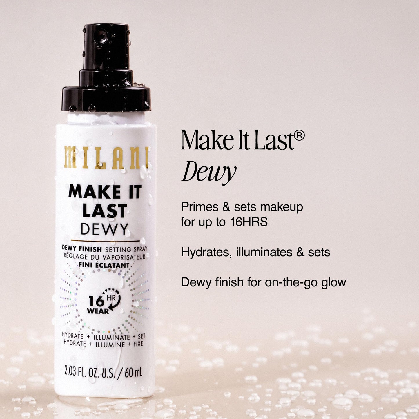 Milani Setting Spray + Primer, Make It Last Original Natural Finish