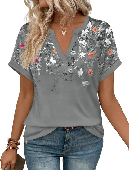 WIHOLL Womens Blouses Spring Tops Short Sleeve Shirts Dressy Casual Summer Vacation Fashion Clothing 2026