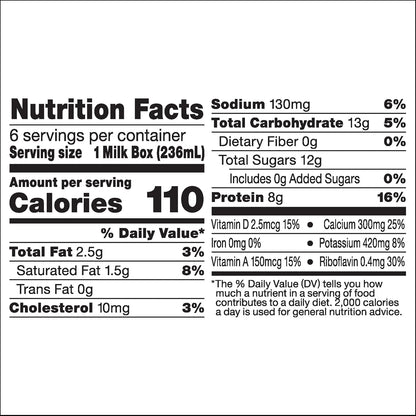 Horizon Organic Shelf Stable Whole Milk Boxes, Pack of 18-8g Protein per Serving