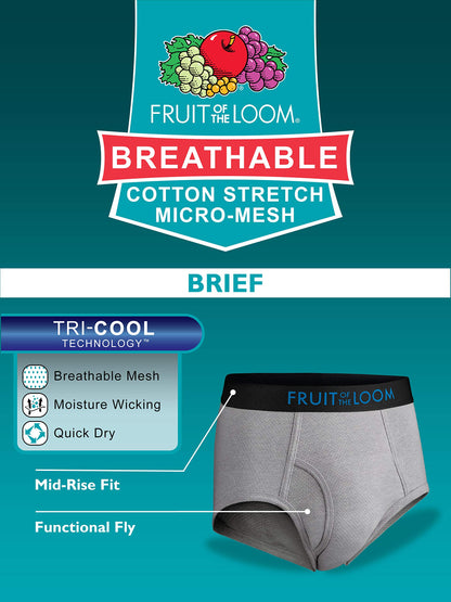 Fruit of the Loom Men's Underwear Briefs, Tag Free & Moisture Wicking