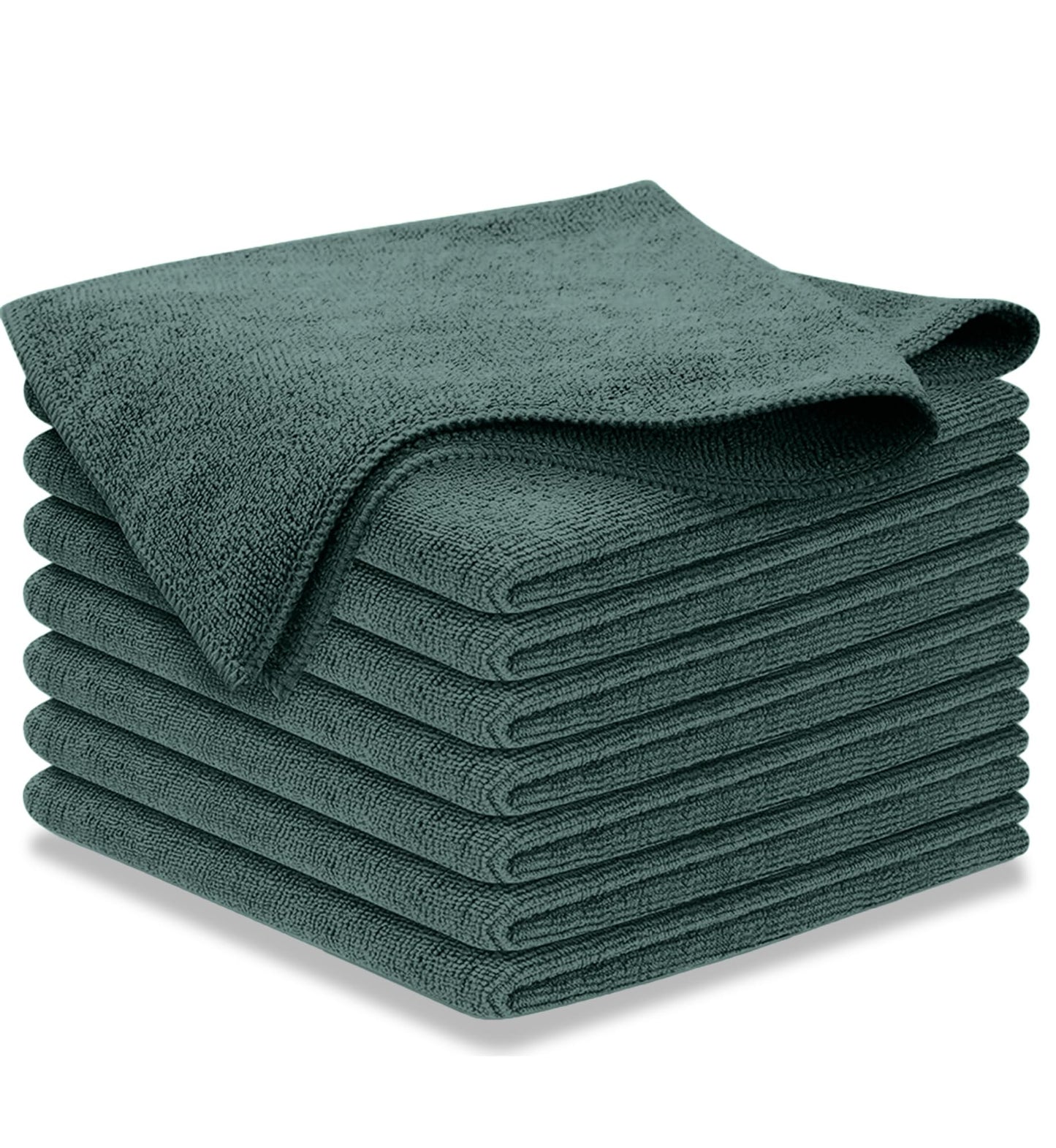 USANOOKS Microfiber Cleaning Cloth Grey - 12 Pcs (12.5"x12.5") - High Performance - 1200 Washes, Ultra Absorbent Microfiber Towel Weave Grime & Liquid for Streak-Free Mirror Shine - Car Washing Cloth