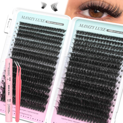 Lash Clusters Wispy 100D Eyelash Clusters 10-18mm Fluff Cluster Eyelash Extensions D Curl No Plastic Feel Individual Lashes Extension 204 Pcs Versatile False Eyelashes Clusters