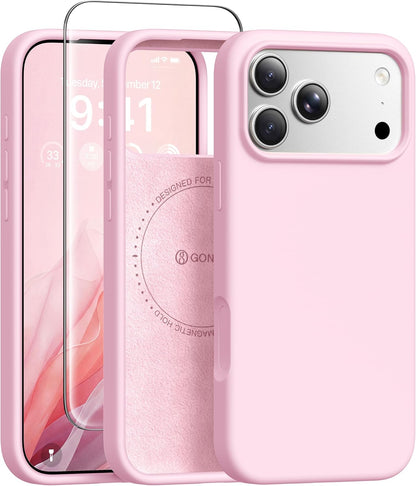 GONEZ Magnetic for iPhone 17 Pro Max Case, Silicone Cover Stone