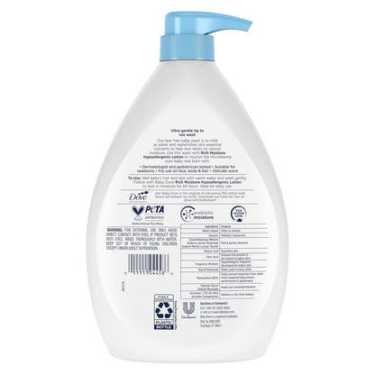 Baby Dove Care Baby Wash Fragrance-Free Moisture 1 Pack 34 oz