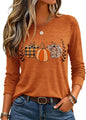 Zeagoo Women's Casual Shirts Long Sleeve Tops Crewneck Tshirts Fall Clothes