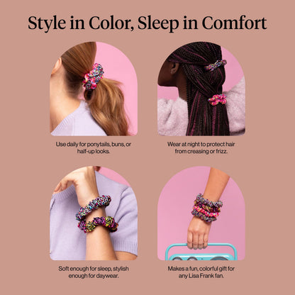Kitsch Ultra-Petite Satin Scrunchies for Women - Eucalyptus, 6pcs