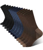 BAMBOO COOL Men's Crew Socks Athletic Cushioned Moisture Wicking 6 Pairs