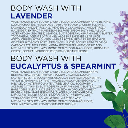 Dr Teal's Body Wash with Pure Epsom Salt, Relax & Relief with Eucalyptus & Spearmint, 24 fl oz (Pack of 2)