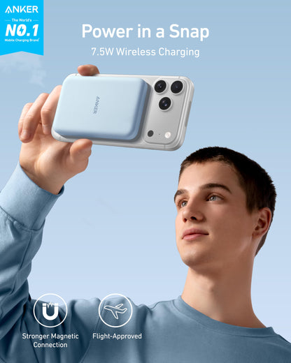 Anker 621 MagGo Power Bank, 5,000mAh Magnetic Portable Charger