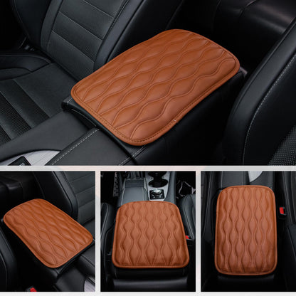 Amiss Car Center Console Cover, Upgraded Leather Car Armrest Cushion with 2 Storage Pockets, Universal Waterproof Cushion Pad, Non-Slip Car Interior Accessories, Fits Most Sedans SUVs Trucks (Black)