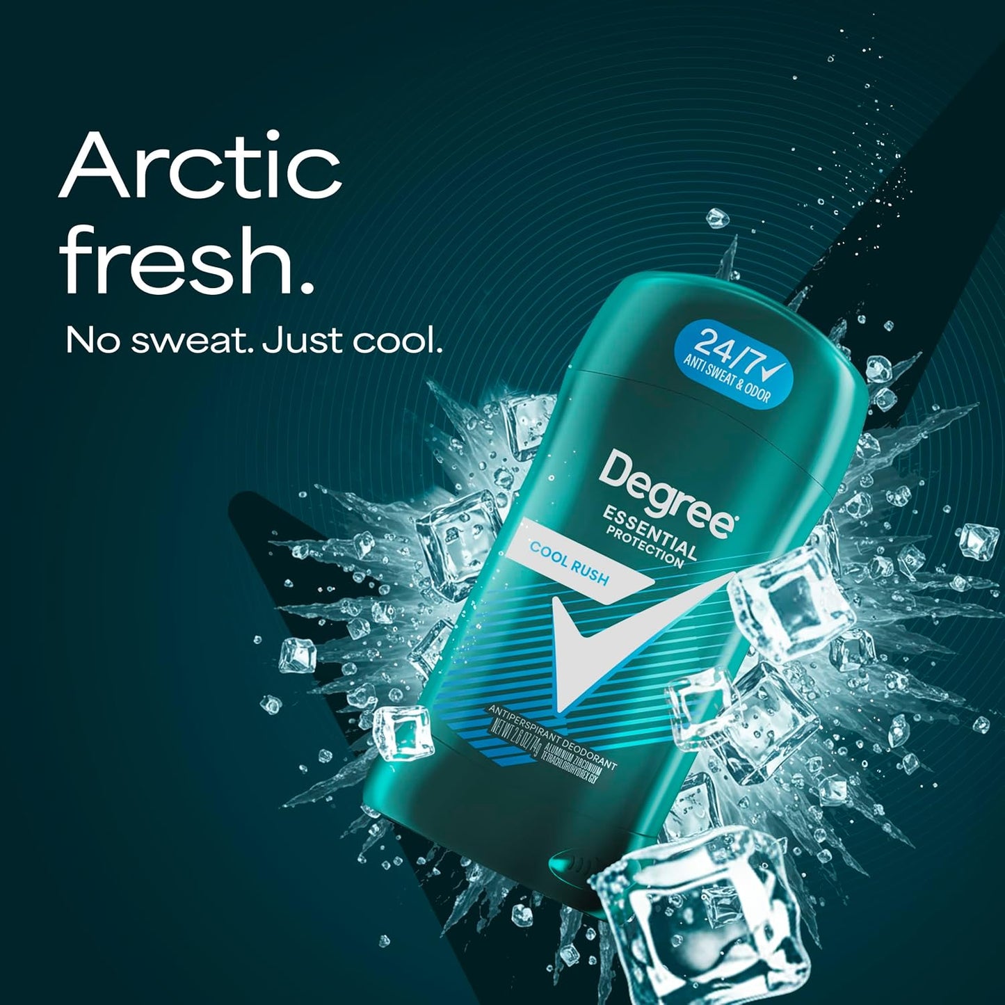 Degree Men Original Antiperspirant Cool Rush Twin Pack Sweat 2 Pack 2.7 oz