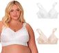 Playtex Women's Wireless Bra, 18 Hour Plus-Size Bras Available, Full Coverage, Smoothing, 4693, Single or 2-Pack