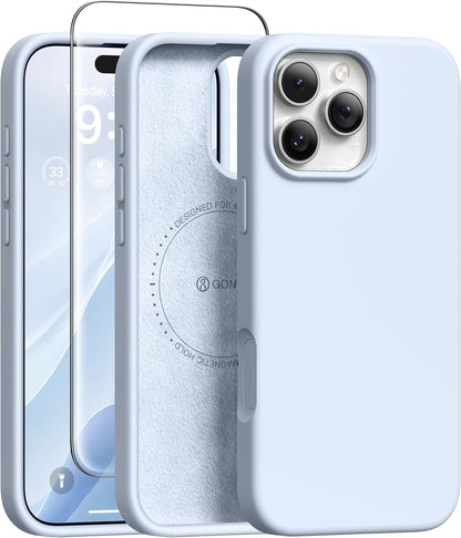GONEZ Magnetic for iPhone 17 Pro Max Case, Silicone Cover Stone