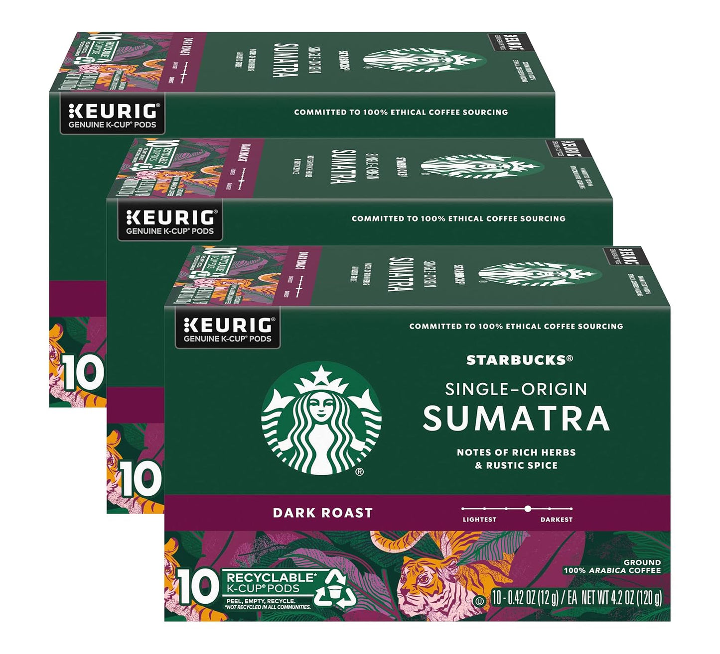 Starbucks K-Cup Coffee Pods, Dark Roast Hot or Iced Coffee, French Roast, 96 Keurig Pods