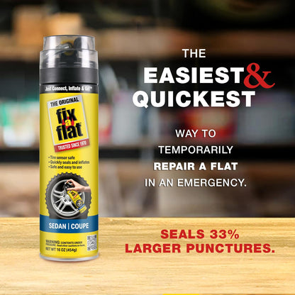 Fix-A-Flat Tire Repair, 16 oz, 2-Pack | Emergency Use | Eco-Friendly Formula | For Standard Tires | Universal Fit