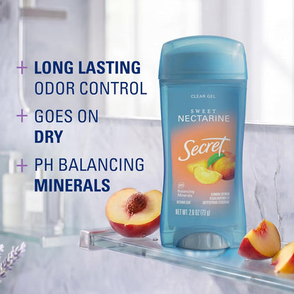 Secret Fresh Antiperspirant Deodorant for Women, 72hr Freshness on the Rocks with Pro-Hyaluronic Acid, Miami Mocktails Edition, Clear Gel, Pineapple Paradise with Pineapple & Coconut Scent, 2.6 oz