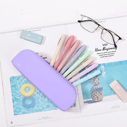 Mr. Pen- Silicone Pencil Case, Aesthetic Pencil Bag for Women, Makeup Pouch