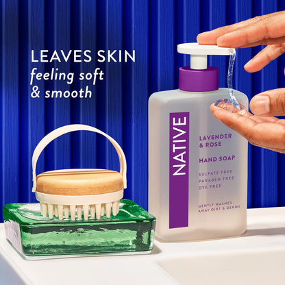 Native Liquid Hand Soap, Toasted Vanilla & Honey Scent, Non-Drying Formula for Soft, Smooth Hands, Made with Plant-Based Cleansers, Sulfate & Paraben Free, 13 oz Bottle
